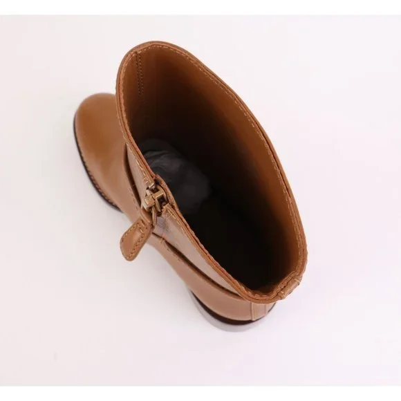 NIB Tory Burch MILLER Logo 45mm Bootie Boots Dark Tiramisu 6.5-8.5 - Picture 6 of 8
